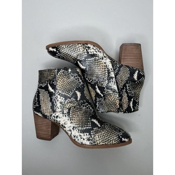 s-l400.jpg New Madewell The Rosie Ankle Boot Moonstone Multi Snakeprint Size 7